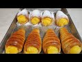 con 2 tazas de harina as estos conos rellenos de crema pastelera