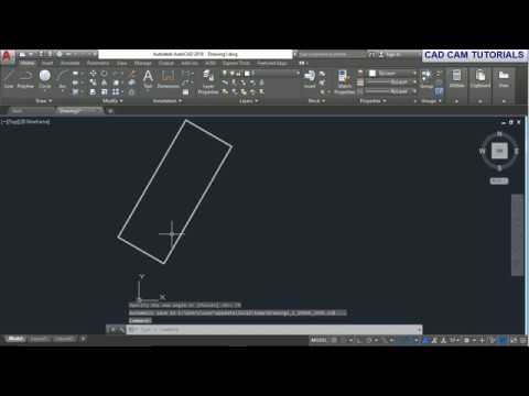 AutoCAD 2018 Tutorial for Beginners 52 HOW TO USE ROTATE COMMAND IN 2D ...