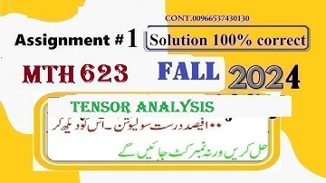mth623 assignment 1 solution fall 2024|mth 623 assignment 1 solution fall 2024