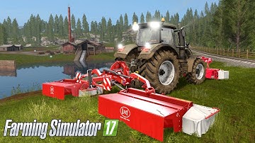 Farming Simulator 17 - Valtra Reverse Driving; Mowing Grass? (Valtra S-Series & Lely Mowers)