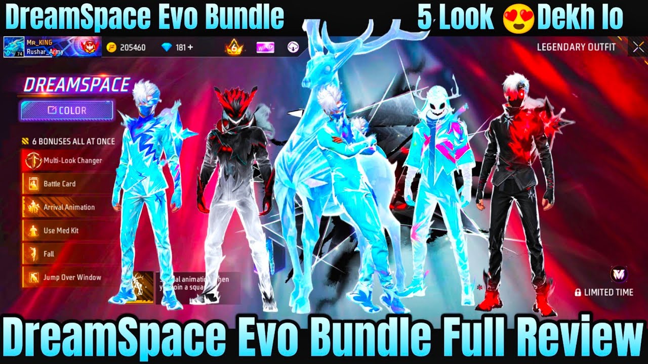 DreamSpace Evo Bundle Full Review😍 | New Bundle Total Diamond | New Evo Bundle Emote Kaise Milega