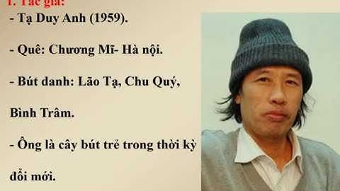 NGỮ VĂN 6: BÀI 20 - BỨC TRANH CỦA EM GÁI TÔI (TÁC GIẢ: TẠ DUY ANH)