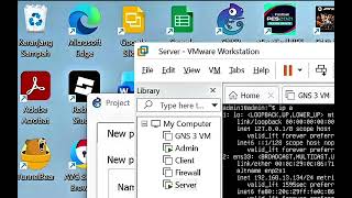 Cara config sederhana topologi client server di GNS 3