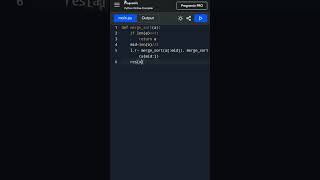Merge sort python #python #frontendcourse #htmlbasics #frontenddevelopment #webdevelopment