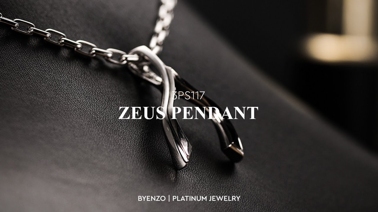 ByEnzo Wishbone Pendant | Platnum Jewelry