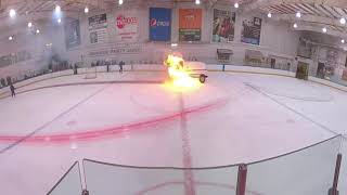 Ice Resurfacer Catches on Fire in Rochester Ny
