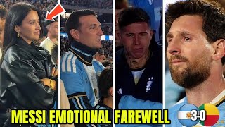 Messi Emotional Farewell💔 | Antonella Scaloni Enzo Fernandez Crying | Argentina vs Benin  screenshot 1