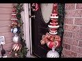 Outdoor Christmas Decor / Large Topiary and Large Gift Box idea