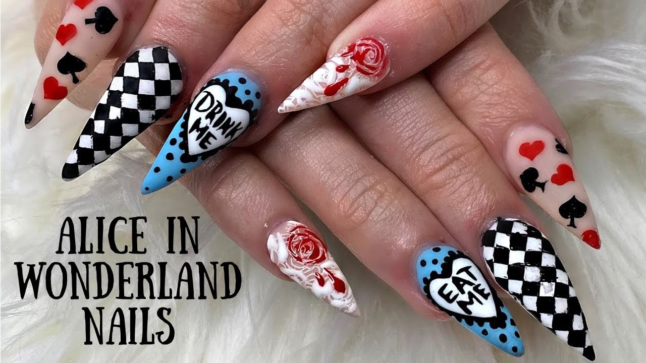 7. Alice and the Caterpillar nail design - wide 5