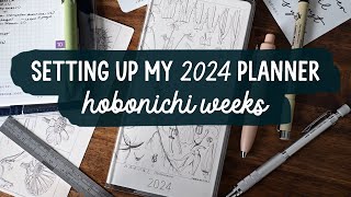 Setting up my Hobonichi Weeks | My 2024 Planner Setup