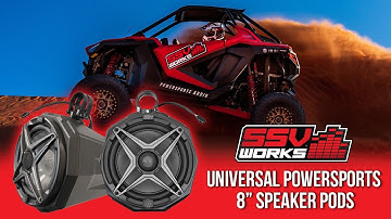 UNIVERSAL POWERSPORTS 8-INCH CAGE MOUNT SPEAKER PODS WITH DUAL CLAMPS FROM SSV WORKS