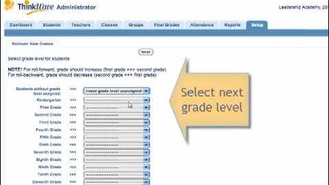 How to Create a New Year in ThinkWave School Admin Software and Gradebook