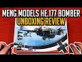 Meng Models He.177 Bomber Eggplane style Caricature Model Kit Unboxing and Review