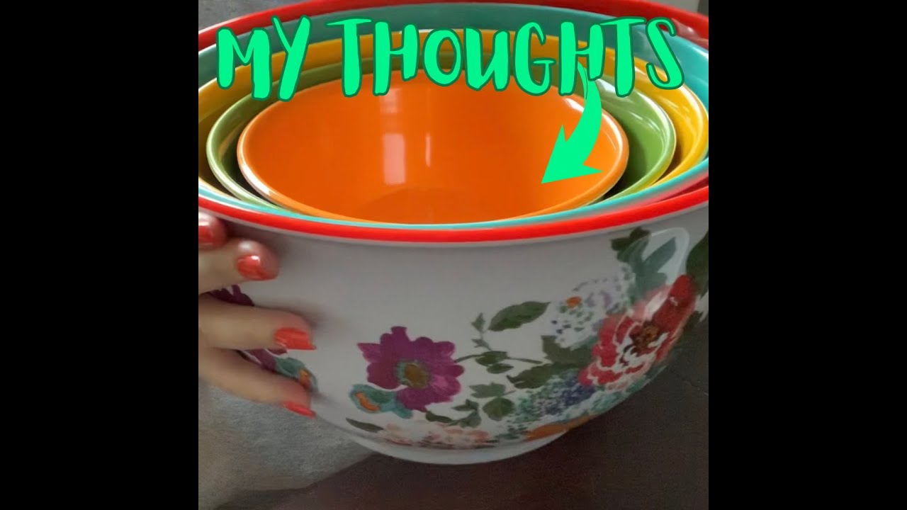 The Pioneer Woman Country Garden Nesting ceramic Mixing Bowl Set (Review)