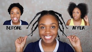 HOW TO STRETCH SHORT NATURAL HAIR WITHOUT HEAT | THE BANDING METHOD