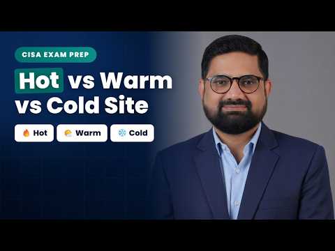 Hot vs Warm vs Cold Site | CISA Exam Prep (Domain 4) Explained Simply