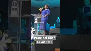Shreveport Principal Ellen Lewis Hall singing God Is for Maria Antwine Gibbs funeral R I P Maria