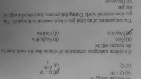 if a system undergoes contraction of volume then the work done by the system