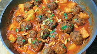 كرات اللحم بالصلصة - كفتة داوود باشا || Meatballs in tomato sauce. easy and yummy