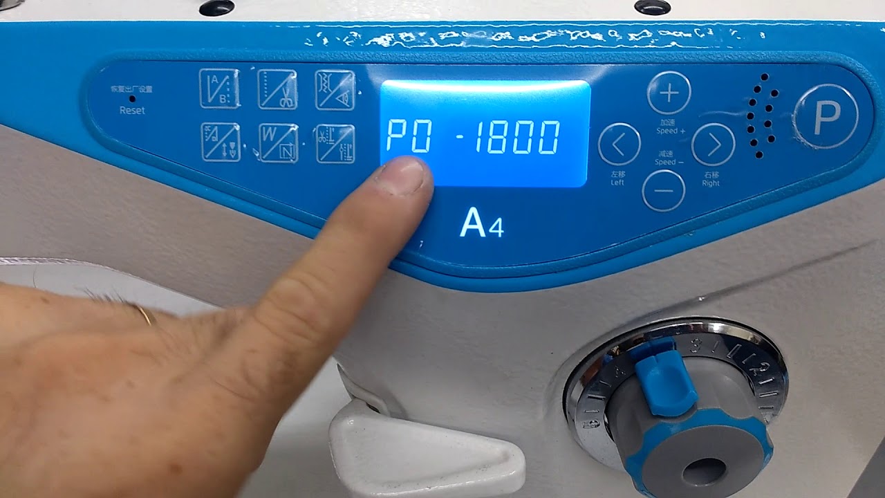 Ajuste da velocidade do arremate inicial e final Jack A4