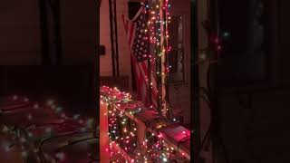 My hubby put up lights for my homecoming ❤️ #joybomb  #crochet #christmas #lights