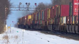 Real Big CSX  Intermodal Train Eastbound 4K