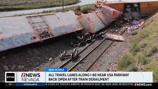 All lanes of I-80 have reopened following several days of closures due to a train derailment