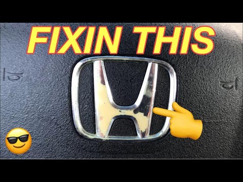 HONDA STEERING WHEEL EMBLEM FIX - The Best and Easiest way to fix a Honda steering wheel Emblem