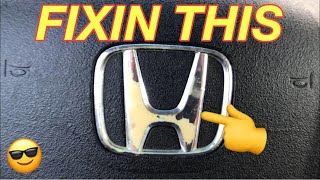 HONDA STEERING WHEEL EMBLEM FIX - The Best and Easiest way to fix a Honda steering wheel Emblem