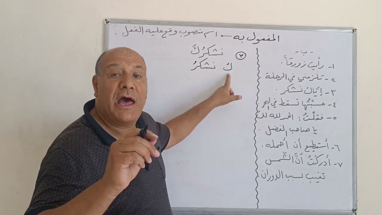 المفعول به 1 لطلاب الصف التاسع