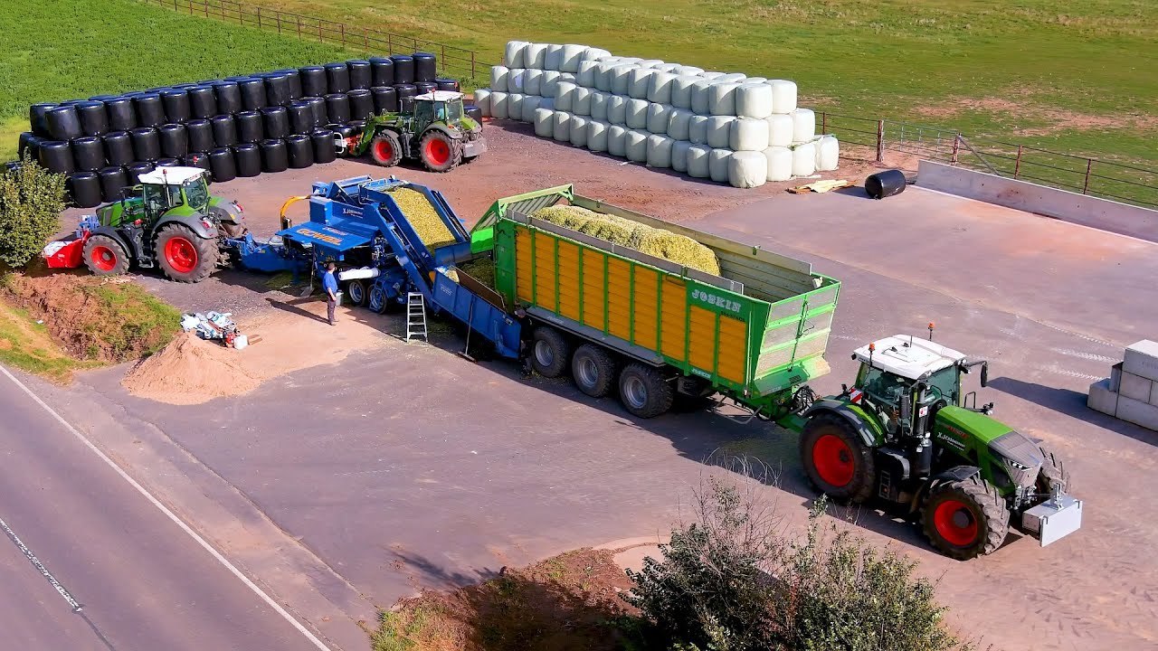 Mais 2021 : Silage Baling & Wrapping with GÖWEIL / Krone BIG X 630 / Fendt 933 & 930 / Schoonbroodt