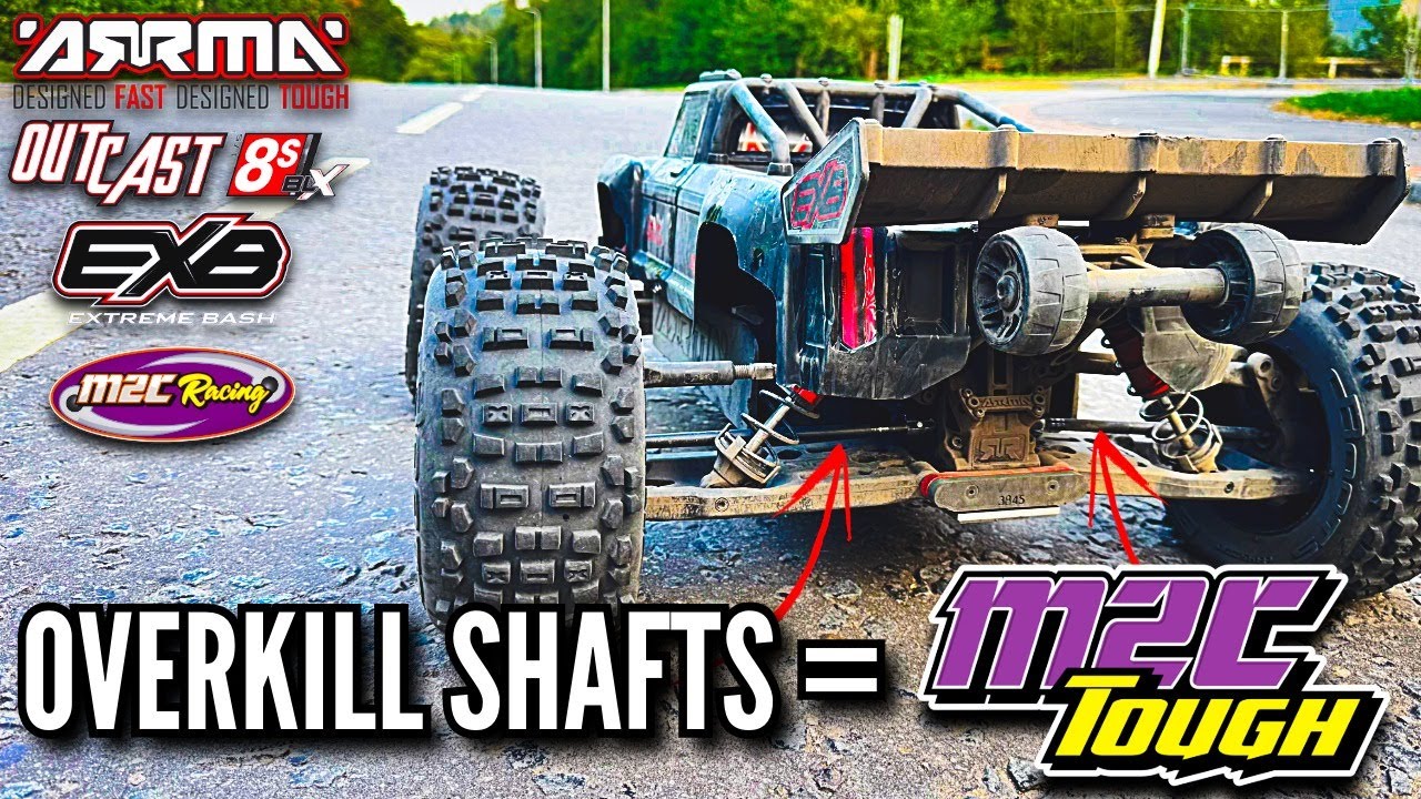 ARRMA Outcast 8S V2 EXB Gets M2C Overkill Shafts – Built for WAR! 🔥