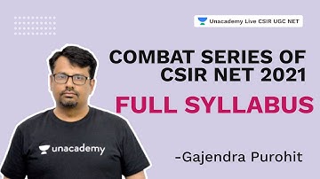 Combat Series of CSIR NET 2021 | Full Syllabus | CSIR-UGC NET | Gajendra Purohit
