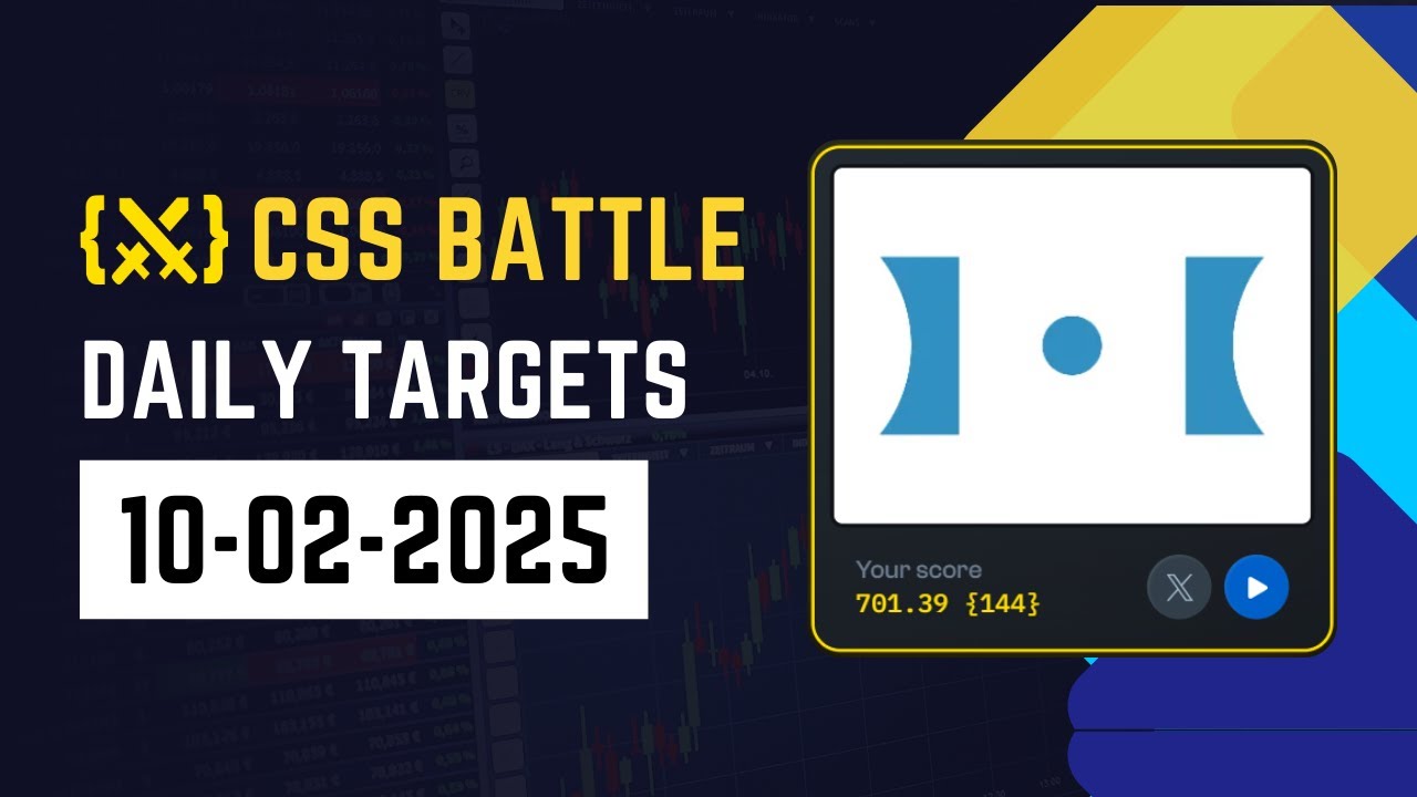 CSS Battle Daily Target Solution | February 10, 2025 | HTML CSS - YouTube