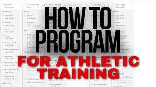 How I Program For ATHLETIC DEVELOPMENT : FULL WORKOUT at end