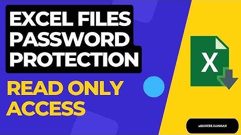 How to Password Protect an Excel Sheet Read Only Protection