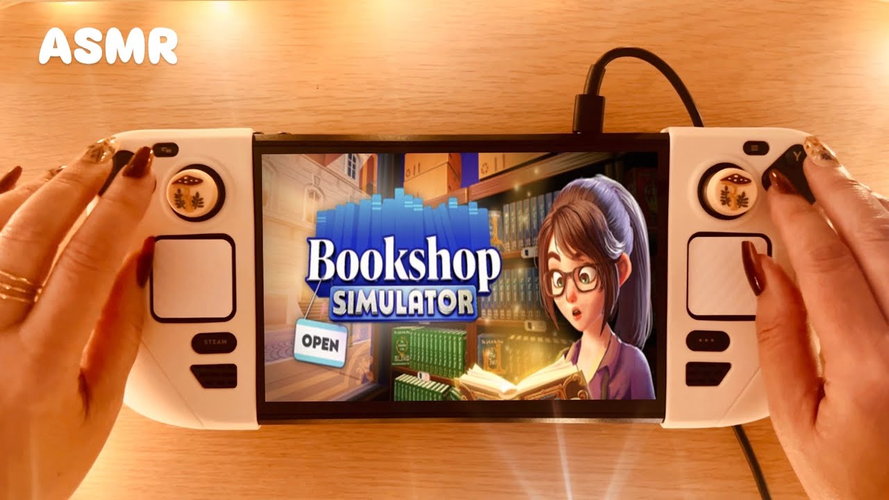 ASMR Steam Deck | Bookshop Simulator Whispered Gameplay 🌿 | Cozy Gaming Series