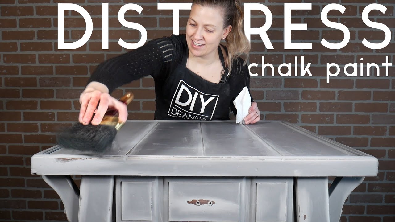 Distressed Chalk Paint Desk Makeover - How to Nest for Less™