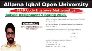 1429 Code Assignment 1 Spring 2026 Question 3 Solution | 1429 Code Business Math Assignments 2026