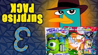 3 Surprise Toys Pack Phineas And Ferb, Spongebob Toys And Gadgets Unboxing By Thesurpriseeggs