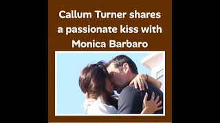 Callum Turner shares a passionate kiss with Monica Barbaro
