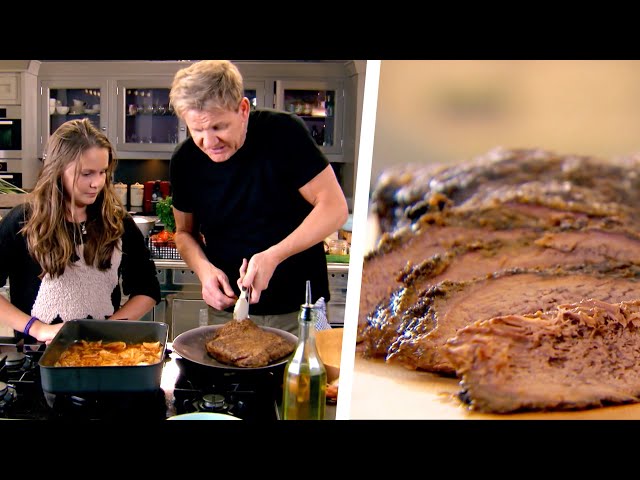 Gordon Ramsay Makes BBQ Brisket With His Daughter class=