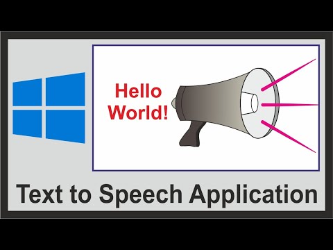 How to make your own text to speech application in Windows 10 using Notepad