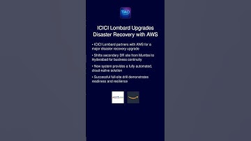 ICICI Lombard Upgrades Disaster Recovery Capabilities with AWS Cloud #CloudComputing #AWS