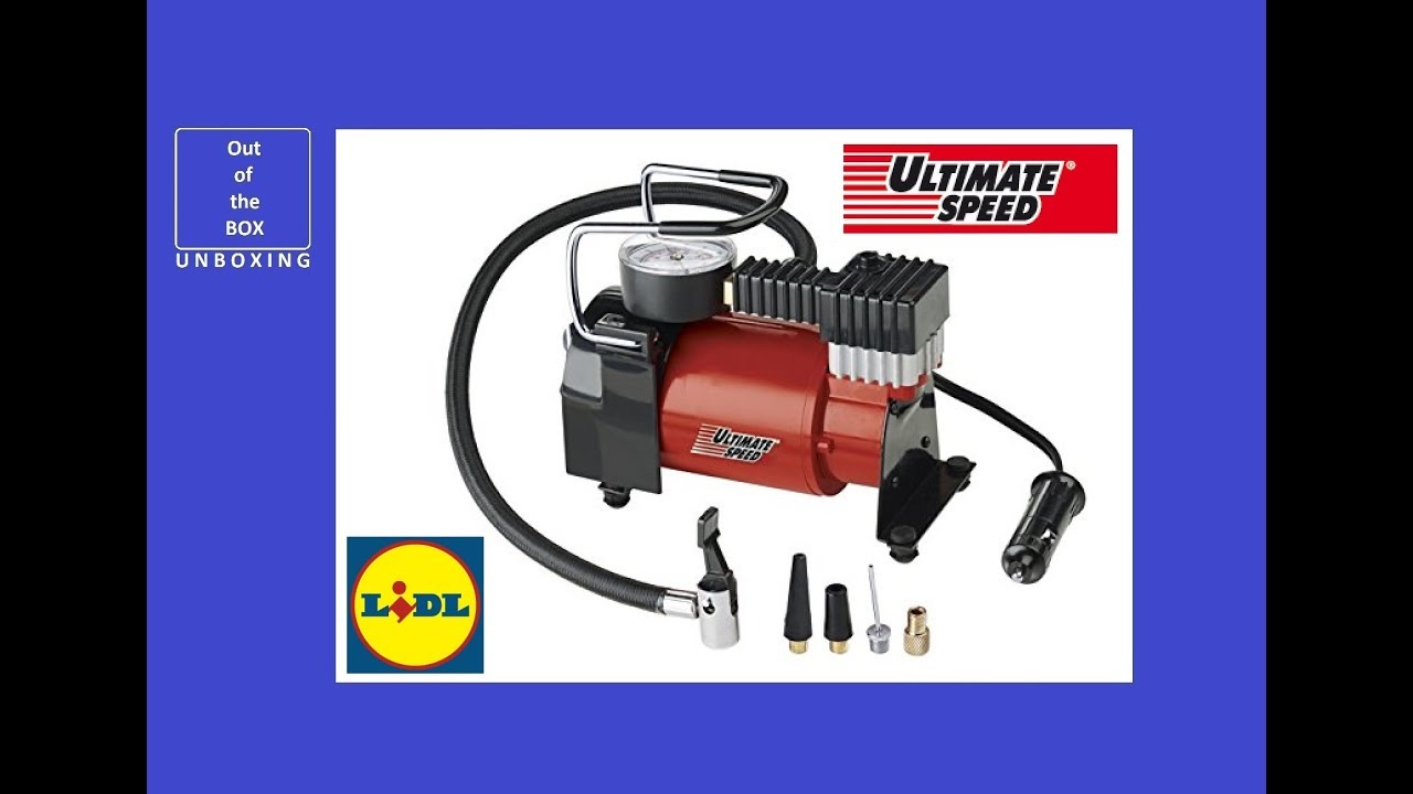 Agressief lava inhoud UltimateSpeed MINI Compressor UMK 10 C2 UNBOXING (Lidl 12V 10 bar) - YouTube