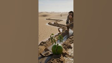 The monkey 🐒 saved guava plant ☘️ from drying up by watering it 😭 #ai #tree #save #watering