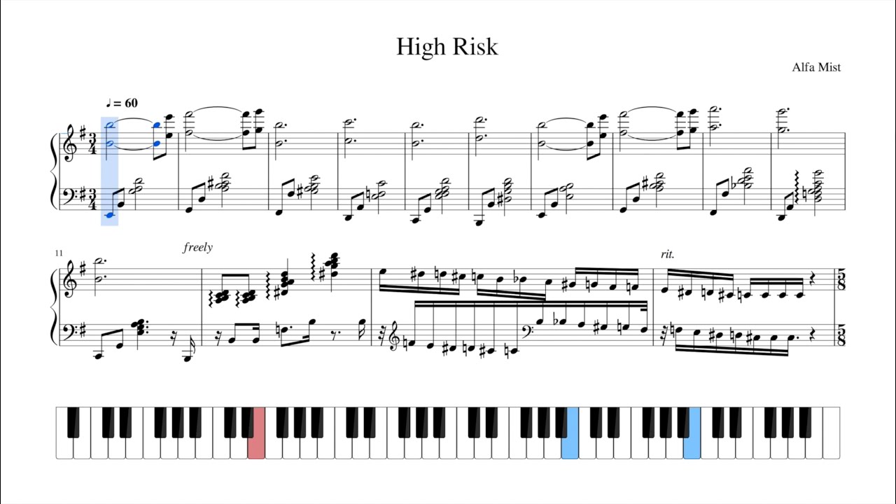 High Risk - Alfa Mist Piano Tutorial - YouTube