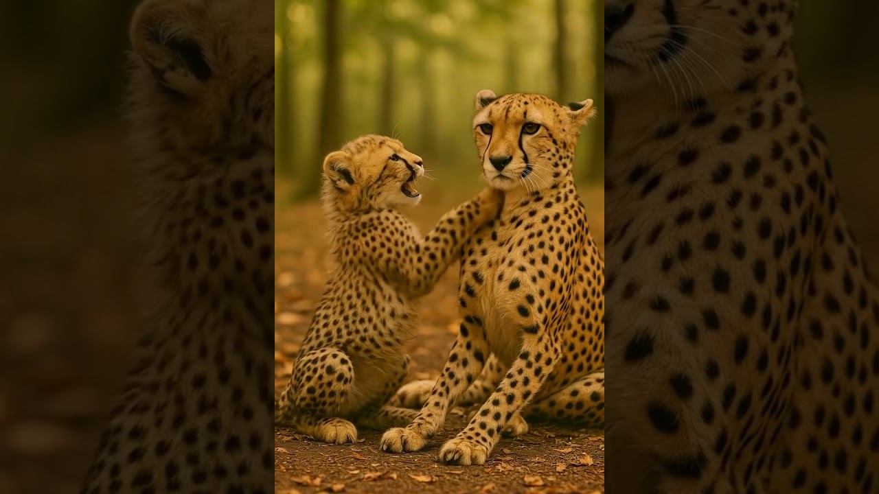 Baby Cheetah vs Mom — Playtime Gets Serious! 