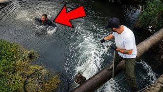 ENFRENTEMOS A CORRENTEZA DO RIO PARA VER OQUE TINHA DE VALIOSO NO FUNDO