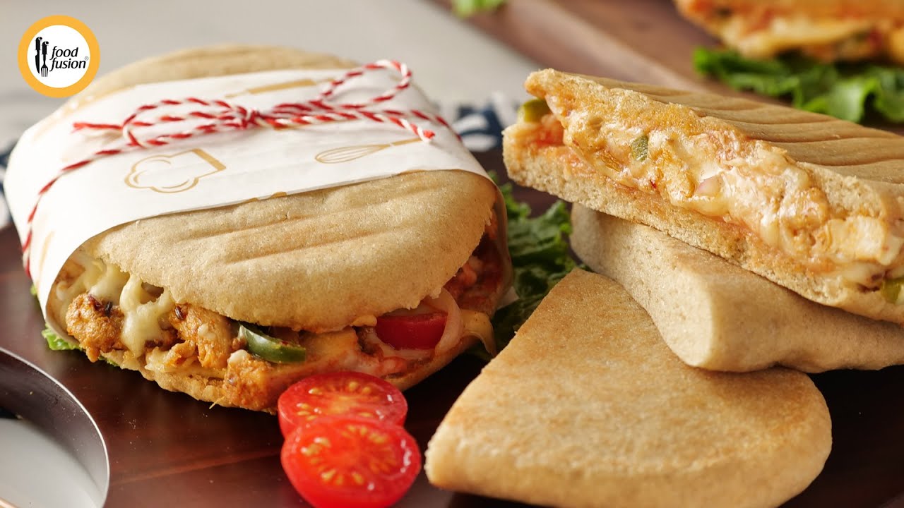 Chicken Panini Sandwich With Homemade Panini Bread Recipe by Food Fusion
